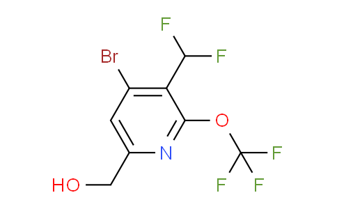 4-Bromo-3-(difluoromethyl)-2-(trifluoromethoxy)pyridine-6-methanol