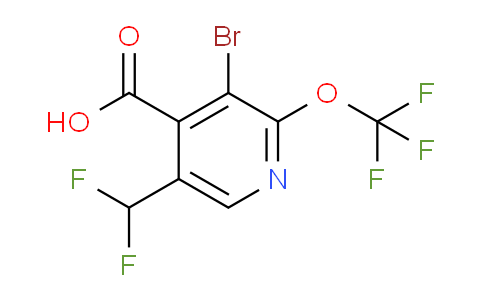 AM215987 | 1804447-21-9 | 3-Bromo-5-(difluoromethyl)-2-(trifluoromethoxy)pyridine-4-carboxylic acid