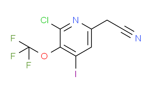 2-Chloro-4-iodo-3-(trifluoromethoxy)pyridine-6-acetonitrile