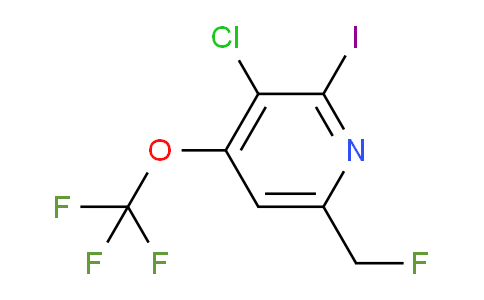 3-Chloro-6-(fluoromethyl)-2-iodo-4-(trifluoromethoxy)pyridine
