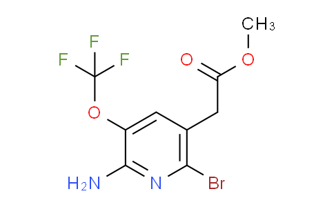 Methyl 2-amino-6-bromo-3-(trifluoromethoxy)pyridine-5-acetate