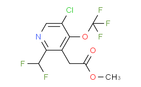 Methyl 5-chloro-2-(difluoromethyl)-4-(trifluoromethoxy)pyridine-3-acetate