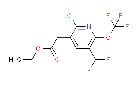 Ethyl 2-chloro-5-(difluoromethyl)-6-(trifluoromethoxy)pyridine-3-acetate