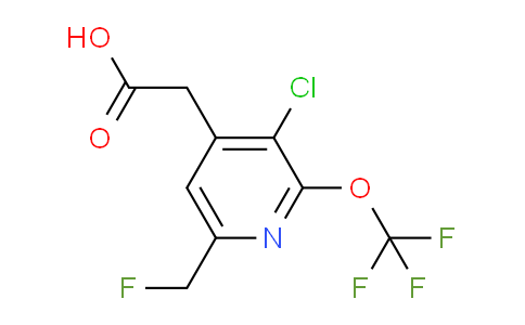 3-Chloro-6-(fluoromethyl)-2-(trifluoromethoxy)pyridine-4-acetic acid
