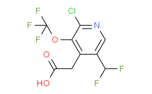 2-Chloro-5-(difluoromethyl)-3-(trifluoromethoxy)pyridine-4-acetic acid