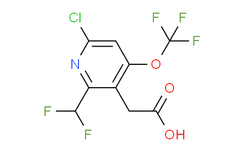 6-Chloro-2-(difluoromethyl)-4-(trifluoromethoxy)pyridine-3-acetic acid