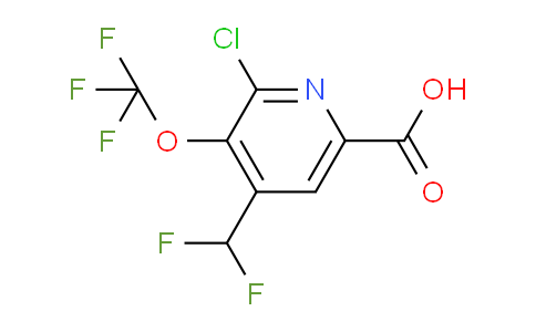 2-Chloro-4-(difluoromethyl)-3-(trifluoromethoxy)pyridine-6-carboxylic acid