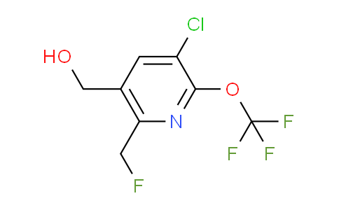 3-Chloro-6-(fluoromethyl)-2-(trifluoromethoxy)pyridine-5-methanol