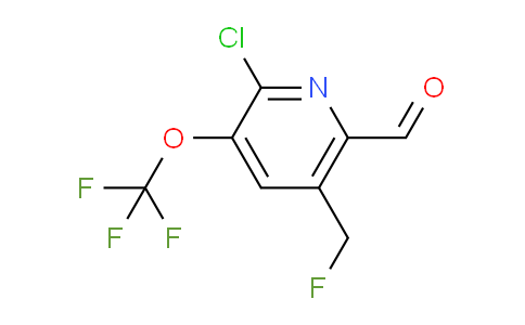 2-Chloro-5-(fluoromethyl)-3-(trifluoromethoxy)pyridine-6-carboxaldehyde