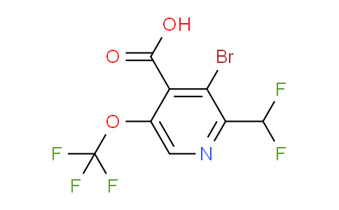 AM216754 | 1804447-15-1 | 3-Bromo-2-(difluoromethyl)-5-(trifluoromethoxy)pyridine-4-carboxylic acid