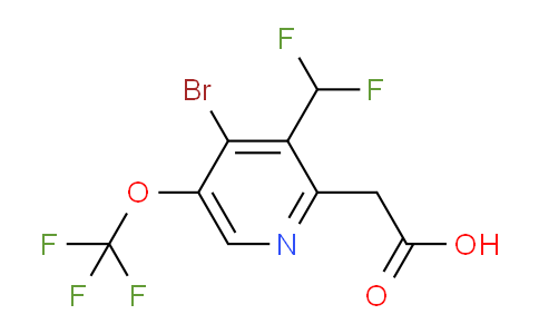 AM216765 | 1804729-38-1 | 4-Bromo-3-(difluoromethyl)-5-(trifluoromethoxy)pyridine-2-acetic acid