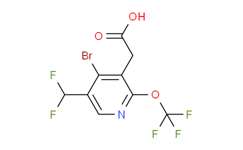 AM216766 | 1806078-19-2 | 4-Bromo-5-(difluoromethyl)-2-(trifluoromethoxy)pyridine-3-acetic acid
