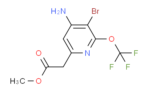 Methyl 4-amino-3-bromo-2-(trifluoromethoxy)pyridine-6-acetate