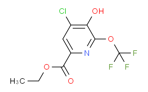 Ethyl 4-chloro-3-hydroxy-2-(trifluoromethoxy)pyridine-6-carboxylate