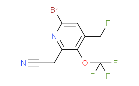 6-Bromo-4-(fluoromethyl)-3-(trifluoromethoxy)pyridine-2-acetonitrile