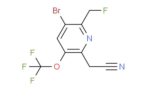 3-Bromo-2-(fluoromethyl)-5-(trifluoromethoxy)pyridine-6-acetonitrile