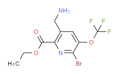 Ethyl 5-(aminomethyl)-2-bromo-3-(trifluoromethoxy)pyridine-6-carboxylate