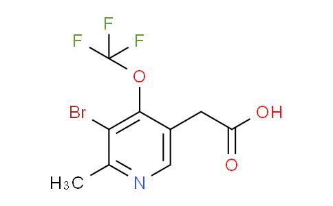 3-Bromo-2-methyl-4-(trifluoromethoxy)pyridine-5-acetic acid