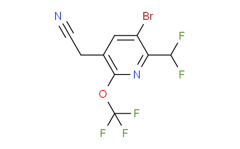 AM217281 | 1806172-54-2 | 3-Bromo-2-(difluoromethyl)-6-(trifluoromethoxy)pyridine-5-acetonitrile