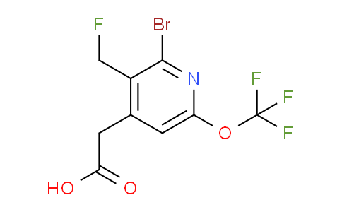 2-Bromo-3-(fluoromethyl)-6-(trifluoromethoxy)pyridine-4-acetic acid