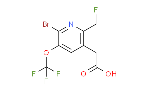 2-Bromo-6-(fluoromethyl)-3-(trifluoromethoxy)pyridine-5-acetic acid
