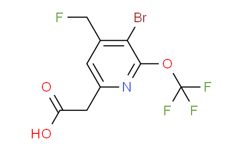 3-Bromo-4-(fluoromethyl)-2-(trifluoromethoxy)pyridine-6-acetic acid