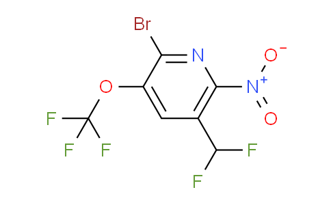 2-Bromo-5-(difluoromethyl)-6-nitro-3-(trifluoromethoxy)pyridine