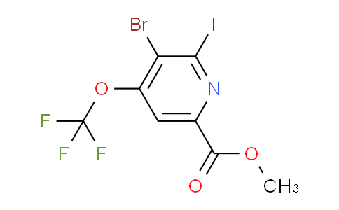 Methyl 3-bromo-2-iodo-4-(trifluoromethoxy)pyridine-6-carboxylate