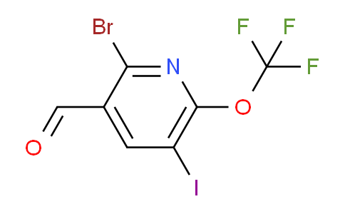 2-Bromo-5-iodo-6-(trifluoromethoxy)pyridine-3-carboxaldehyde