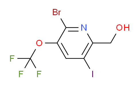 2-Bromo-5-iodo-3-(trifluoromethoxy)pyridine-6-methanol