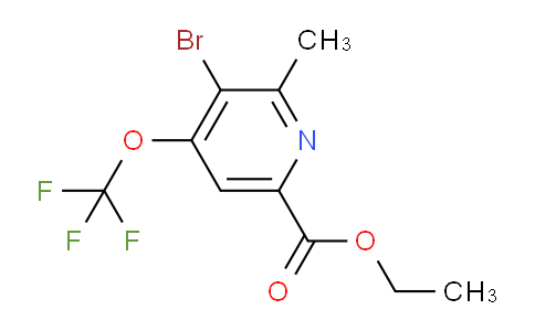Ethyl 3-bromo-2-methyl-4-(trifluoromethoxy)pyridine-6-carboxylate