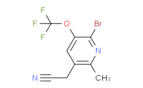 2-Bromo-6-methyl-3-(trifluoromethoxy)pyridine-5-acetonitrile