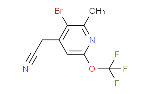 3-Bromo-2-methyl-6-(trifluoromethoxy)pyridine-4-acetonitrile