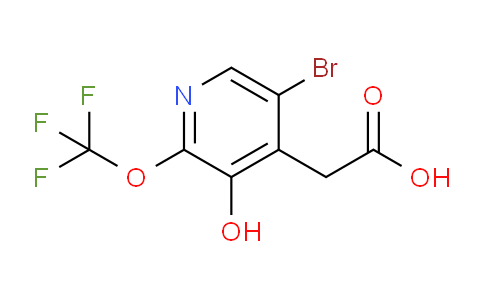 5-Bromo-3-hydroxy-2-(trifluoromethoxy)pyridine-4-acetic acid