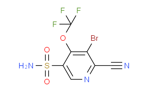 3-Bromo-2-cyano-4-(trifluoromethoxy)pyridine-5-sulfonamide