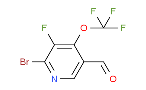 2-Bromo-3-fluoro-4-(trifluoromethoxy)pyridine-5-carboxaldehyde