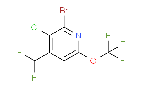2-Bromo-3-chloro-4-(difluoromethyl)-6-(trifluoromethoxy)pyridine