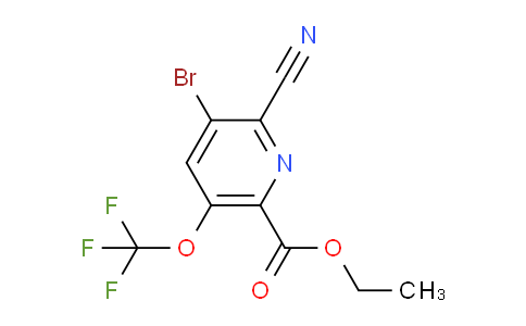 Ethyl 3-bromo-2-cyano-5-(trifluoromethoxy)pyridine-6-carboxylate