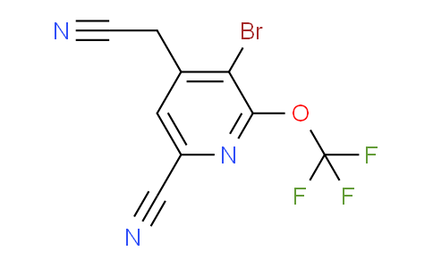 3-Bromo-6-cyano-2-(trifluoromethoxy)pyridine-4-acetonitrile