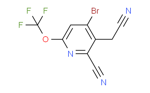 4-Bromo-2-cyano-6-(trifluoromethoxy)pyridine-3-acetonitrile