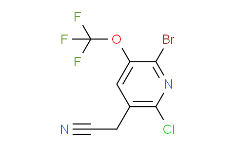 2-Bromo-6-chloro-3-(trifluoromethoxy)pyridine-5-acetonitrile