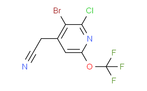 3-Bromo-2-chloro-6-(trifluoromethoxy)pyridine-4-acetonitrile