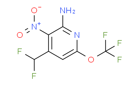 2-Amino-4-(difluoromethyl)-3-nitro-6-(trifluoromethoxy)pyridine