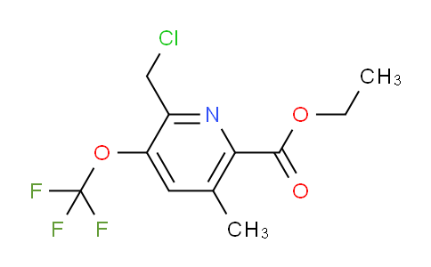 Ethyl 2-(chloromethyl)-5-methyl-3-(trifluoromethoxy)pyridine-6-carboxylate