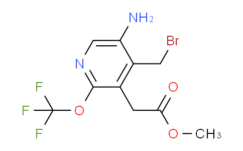 Methyl 5-amino-4-(bromomethyl)-2-(trifluoromethoxy)pyridine-3-acetate