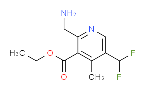 Ethyl 2-(aminomethyl)-5-(difluoromethyl)-4-methylpyridine-3-carboxylate