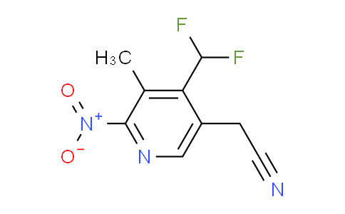 4-(Difluoromethyl)-3-methyl-2-nitropyridine-5-acetonitrile