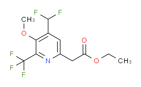 Ethyl 4-(difluoromethyl)-3-methoxy-2-(trifluoromethyl)pyridine-6-acetate