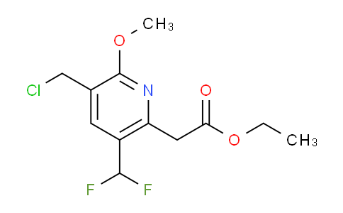 Ethyl 3-(chloromethyl)-5-(difluoromethyl)-2-methoxypyridine-6-acetate