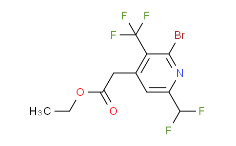 AM221898 | 1805962-28-0 | Ethyl 2-bromo-6-(difluoromethyl)-3-(trifluoromethyl)pyridine-4-acetate
